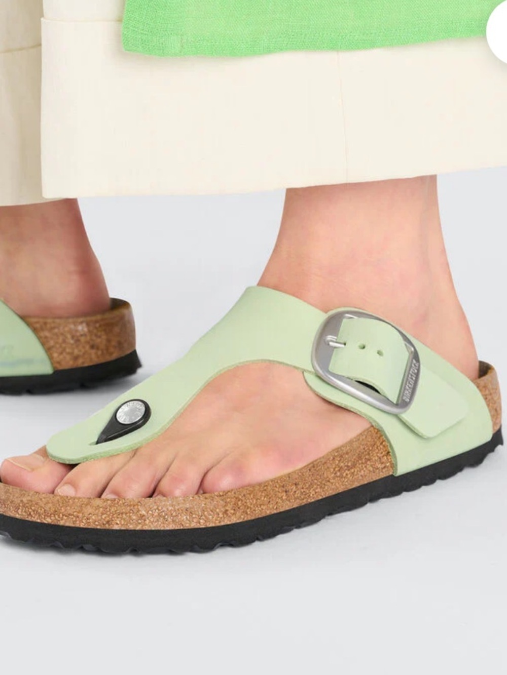 Women's, Birkenstock Gizeh Lime Green Sandals